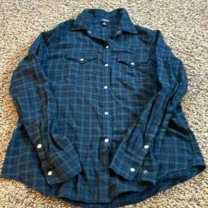 Women’s medium CHAPS snap button down shirt